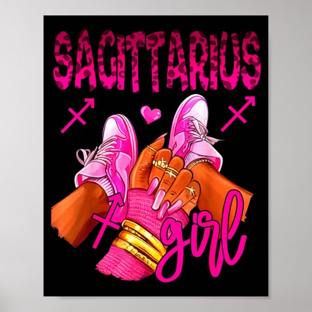 Sagittarius Zodiac Sign Birthday Queens Horoscope  Poster (Vorne)