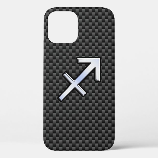 Sagittarius Zodiac Sign Carbon Fiber Style Case-Mate iPhone Hülle (Rückseite)