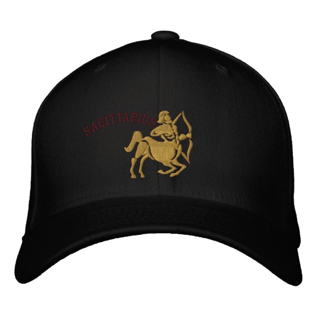 Sagittarius Zodiac Sign Embroidery 22 - 21. Dezemb Bestickte Baseballkappe (Vorderseite)