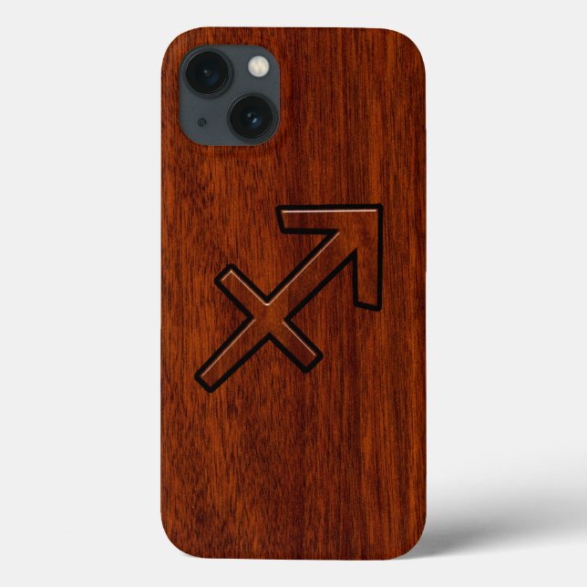Sagittarius Zodiac Sign in Mahogany Brown Style Case-Mate iPhone Hülle (Rückseite)