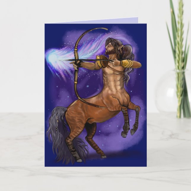 Sagittarius Zodiac Sign Karte (Vorderseite)