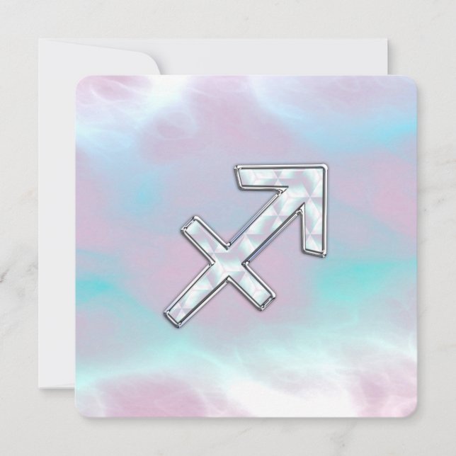 Sagittarius Zodiac Sign on Mother of Pearl Style (Vorderseite)