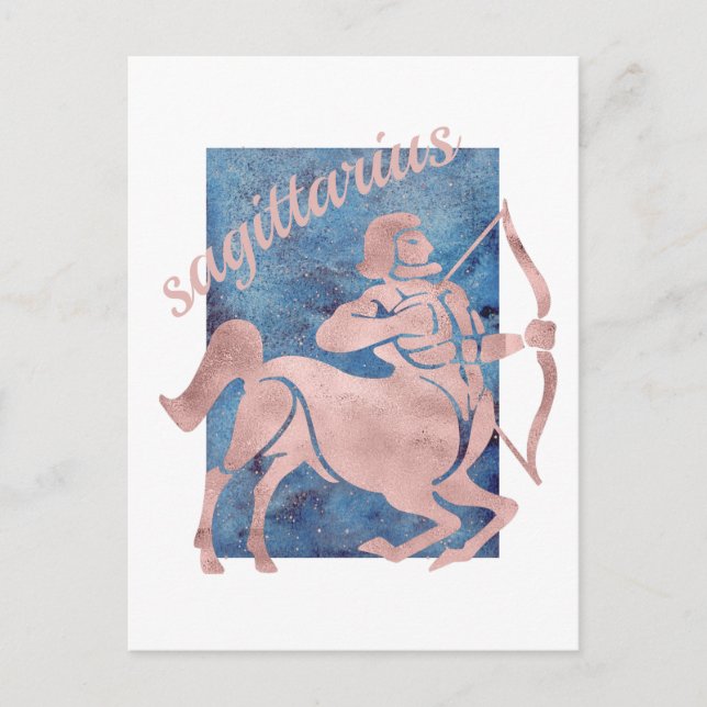 Sagittarius Zodiac Sign Postcard Postkarte (Vorderseite)
