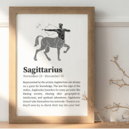 Sagittarius Zodiac Sign Poster