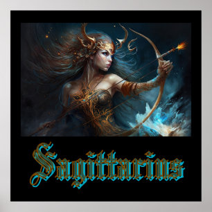 Sagittarius Zodiac Sign Poster