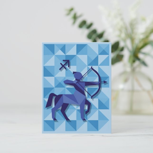 Sagittarius Zodiac Sign Postkarte (Stehend Vorderseite)