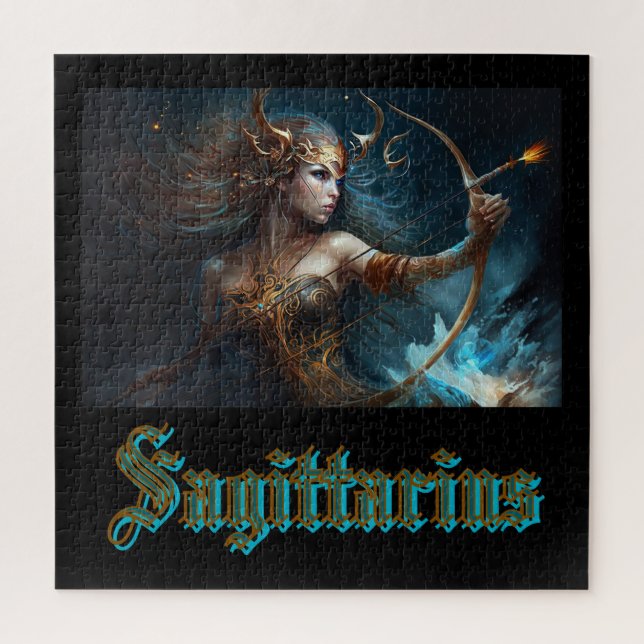 Sagittarius Zodiac Sign Puzzle (Vertikal)
