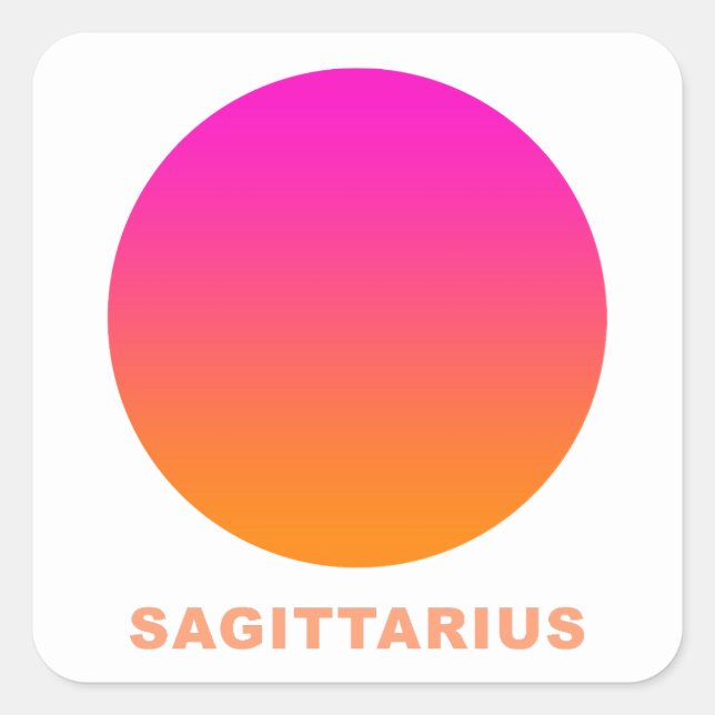 Sagittarius Zodiac Sign Quadratischer Aufkleber (Vorderseite)