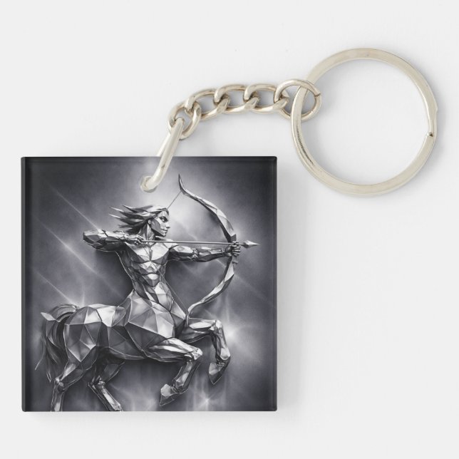 sagittarius zodiac sign schlüsselanhänger (Rückseite)