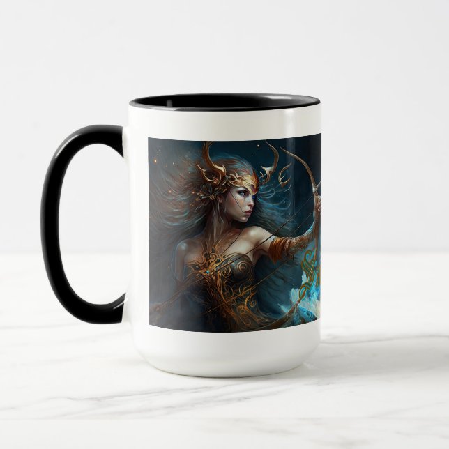 Sagittarius Zodiac Sign Tasse (Links)