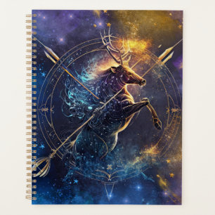 Sagittarius Zodiac Sign Watercolor Design Planer