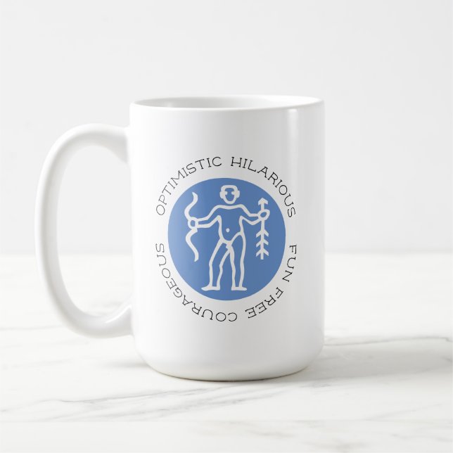 Sagittarius Zodiac Star Sign Personity Cof Kaffeetasse (Links)