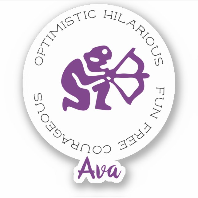 Sagittarius Zodiac Star-Zeichen Aufkleber (Vorderseite)