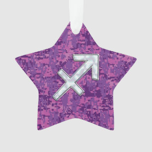 Sagittarius Zodiac-Symbol auf der Fuchsia-Digitale Ornament