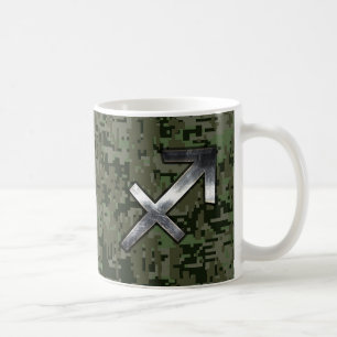 Sagittarius Zodiac-Symbol auf der grünen digitalen Tasse