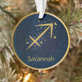 Sagittarius Zodiac-Symbol goldene Sterne personali Ornament