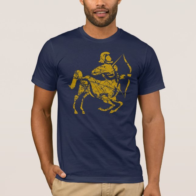 Sagittarius Zodiac Symbol Grunge Nov22 Dezember 21 T-Shirt (Vorderseite)