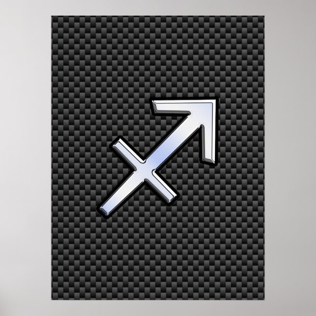 Sagittarius Zodiac Symbol Kohlefaser Poster (Vorne)
