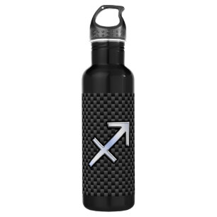 Sagittarius Zodiac Symbol Kohlefaser Trinkflasche