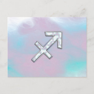 Sagittarius Zodiac Symbol Mutter von Pearl Style Postkarte