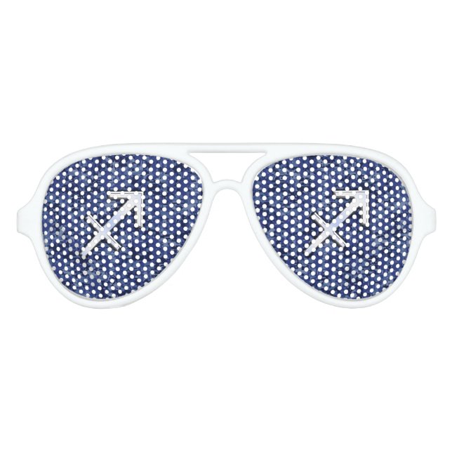 Sagittarius Zodiac Symbol NavyDigital Camouflage Sonnenbrille (Vorderseite)