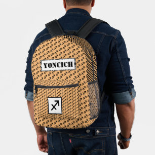 Sagittarius Zodiac Symbol Standard von K Yoncich Bedruckter Rucksack