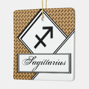 Sagittarius Zodiac Symbol Standard von K Yoncich Keramikornament
