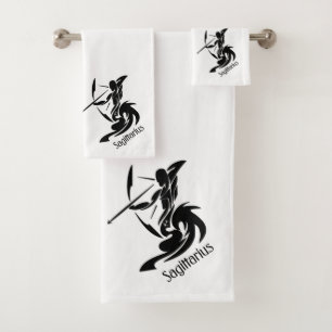 Sagittarius Zodiac Symbol und Zeichen Badhandtuch Set