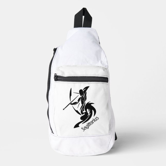 Sagittarius Zodiac Symbol und Zeichen Crossbody Bag (Vorderseite)