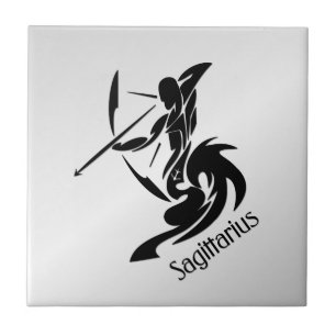 Sagittarius Zodiac Symbol und Zeichen Fliese