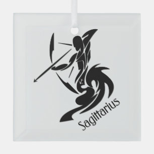 Sagittarius Zodiac Symbol und Zeichen Ornament Aus Glas