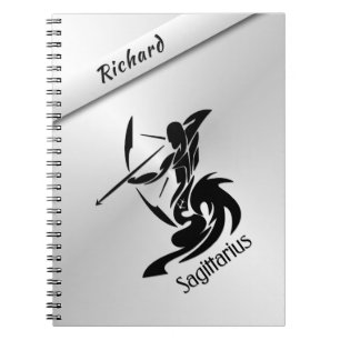 Sagittarius Zodiac Symbol und Zeichen Personalisie Notizblock
