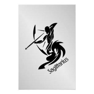 Sagittarius Zodiac Symbol und Zeichen Poster