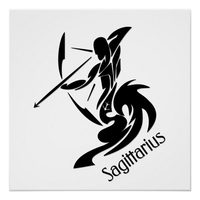 Sagittarius Zodiac Symbol und Zeichen Poster (Vorderseite)