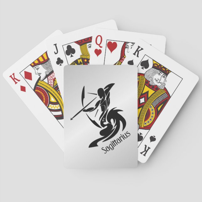 Sagittarius Zodiac Symbol und Zeichen Spielkarten (Rückseite)