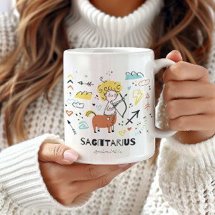 Sagittarius Zodiac-Tasse, Astrologie Kaffeetasse