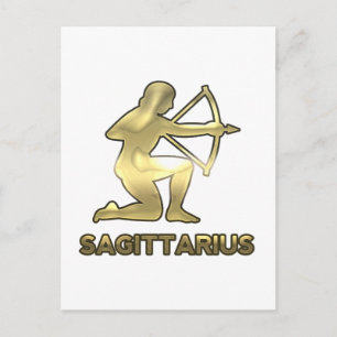 Sagittarius zodiac-Zeichen - alte Goldausgabe Postkarte