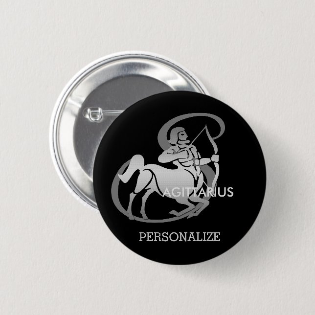 Sagittarius - Zodiac-Zeichen Button (Vorne & Hinten)