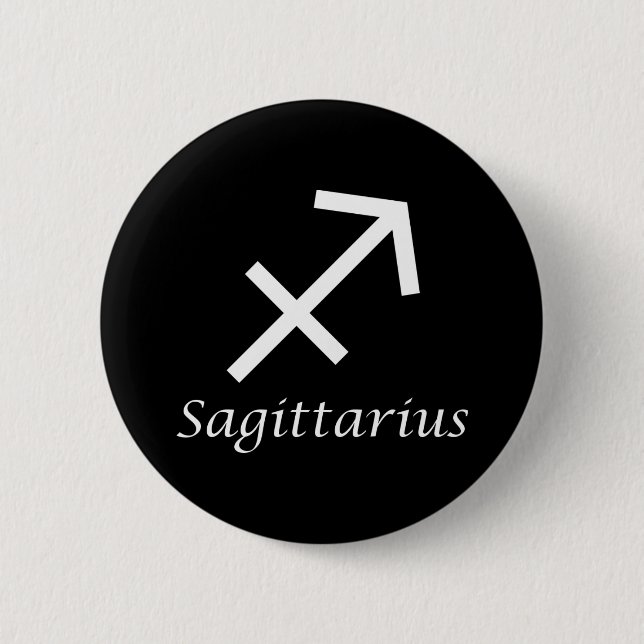 'Sagittarius' Zodiac-Zeichen Button (Vorderseite)