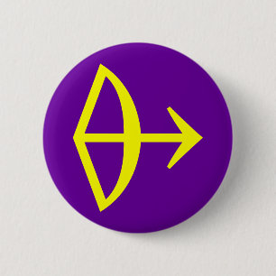 SAGITTARIUS, ZODIAKALES ZEICHEN BUTTON