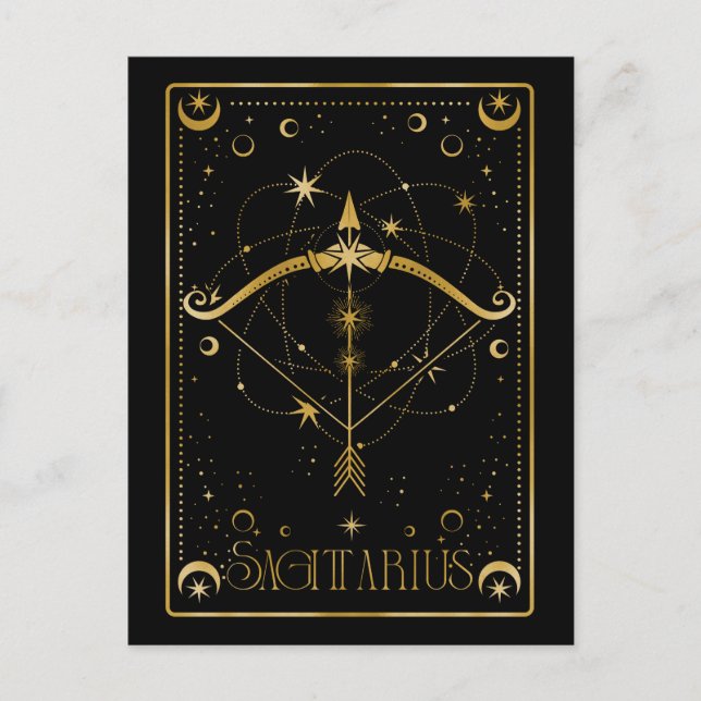 Sagittarius-Zodiaksymbol Postkarte (Vorderseite)