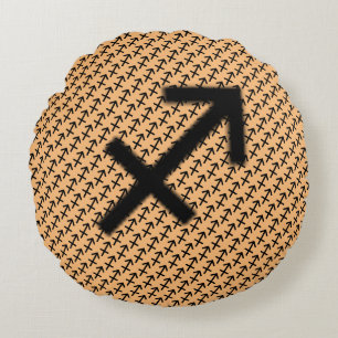 Sagittatius Zodiac Symbol Standard von K Yoncich Rundes Kissen