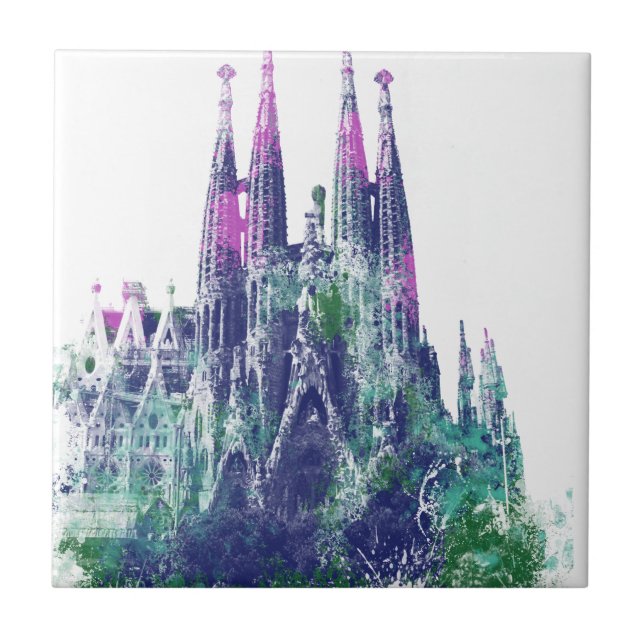 Sagrada Familia Barcelona Fliese (Vorderseite)