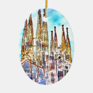 Sagrada Familia Barcelona Keramikornament