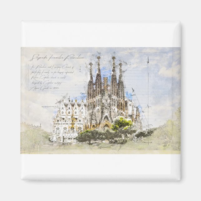 Sagrada Familia Barcelona Magnet (Vorne)