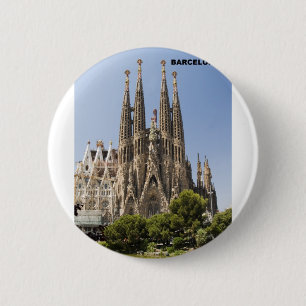 Sagrada Familia Barcelona Spanien Button