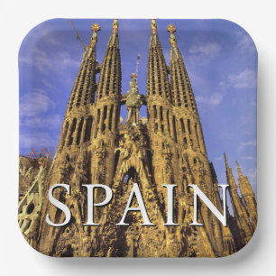 Sagrada Familia   Barcelona, Spanien Pappteller