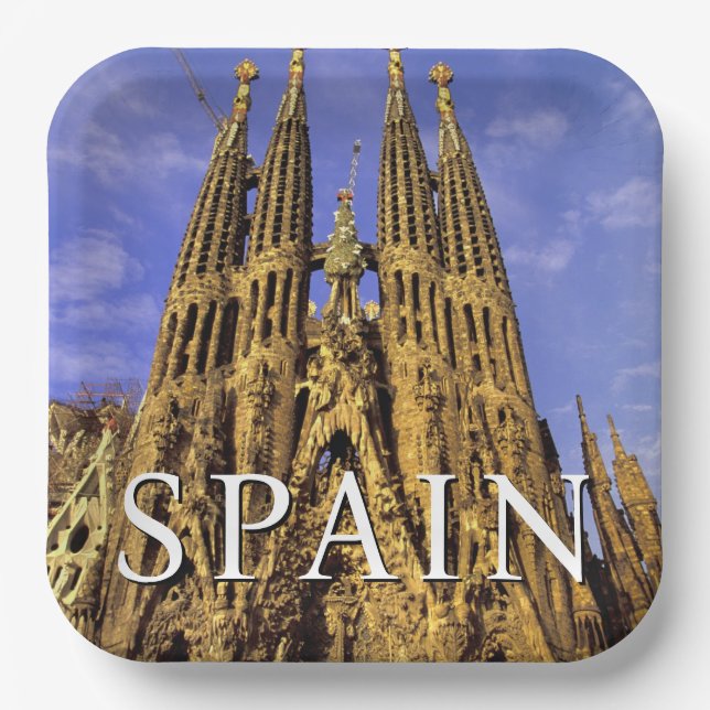 Sagrada Familia | Barcelona, Spanien Pappteller (Vorderseite)