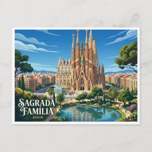 Sagrada Família Barcelona Spanien Postkarte