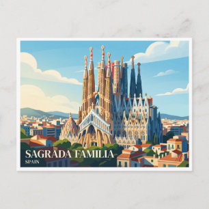 Sagrada Familia Barcelona Spanien Postkarte